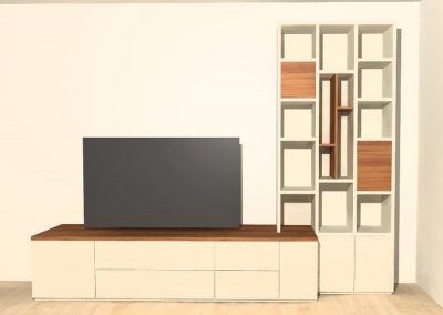 staand tv meubel met boekenkast